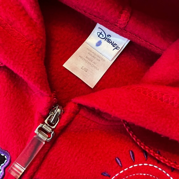 Vintage MICKEY Red Disney Zip Up Hoodie - Picture 5 of 5